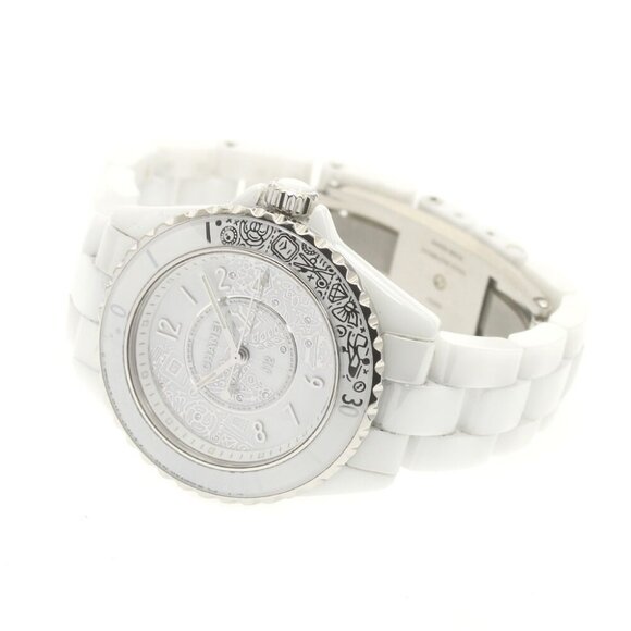CHANEL J12 white ceramic H6477 12P diamond 20YEARS Quartz Ladies Watch_869274 main image 5